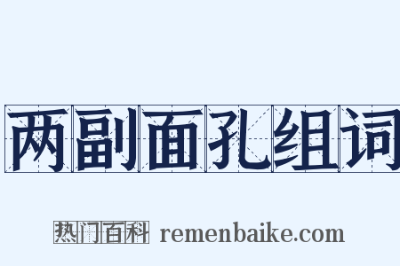 两副面孔组词是什么意思的图片